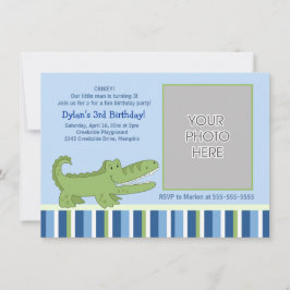 Convite de Aniversário para Garotos de Alligator