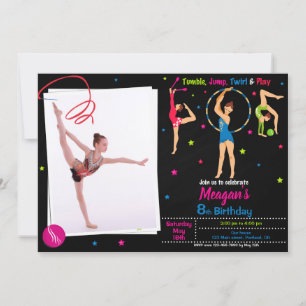 Convite de aniversário para Ginástica de Fotogra