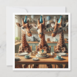 Convite de aniversário para Girafa, convite de ani