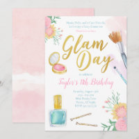 Convite de Aniversário para Glam Day | Partido Man