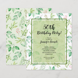 Convite de Aniversário para Greenerescência de Cor