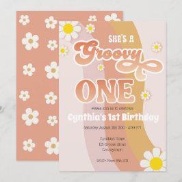 Convite de aniversário para Groovy One