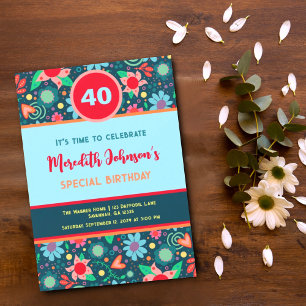 Convite de Aniversário para Idade Foral Personaliz