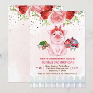 Convite de Aniversário para Idade Livre - Quintal