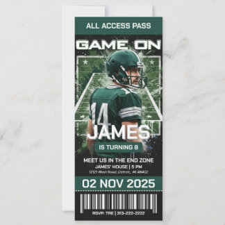 Convite de Aniversário para Ingresso de Futebol de
