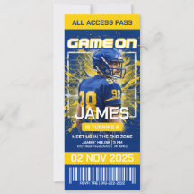 Convite de Aniversário para Ingresso de Futebol de
