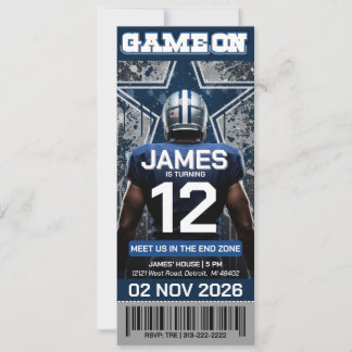 Convite de Aniversário para Ingresso para Futebol 