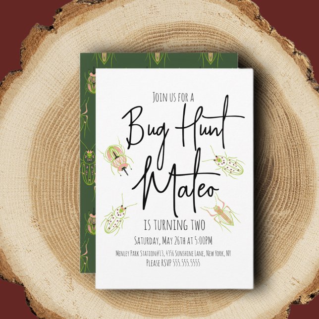 Convite de Aniversário para Insetos de Rastreio Na (Criador carregado)