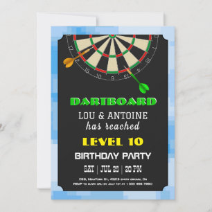Convite de Aniversário para Jogador de Dardo