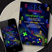 Convite de Aniversário para Jogo de Vídeo