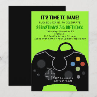 Convite de Aniversário para Jogo Verde