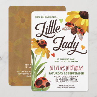 Convite de aniversário para Lady Bug