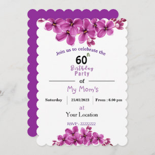 Convite de aniversário para mães