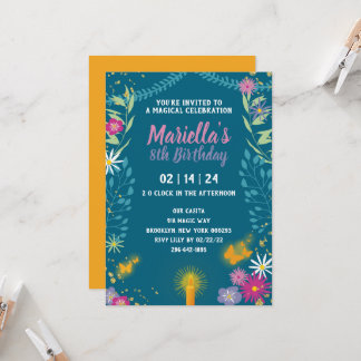 Convite de Aniversário para Magia Floral
