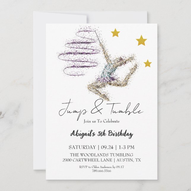 Convite de Aniversário para Menina (Frente)