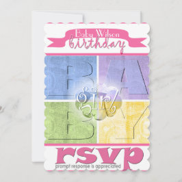 Convite de Aniversário para Menina Colorida