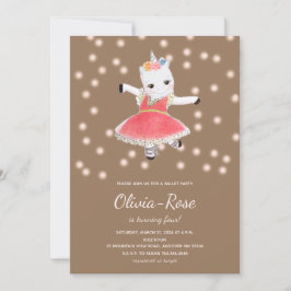 Convite de Aniversário para Menina Rosa Ballerina