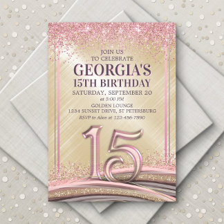 Convite de Aniversário para Meninas 15