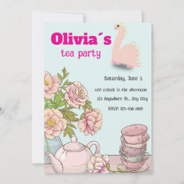 Convite de Aniversário para Meninas: Festa do Chá 