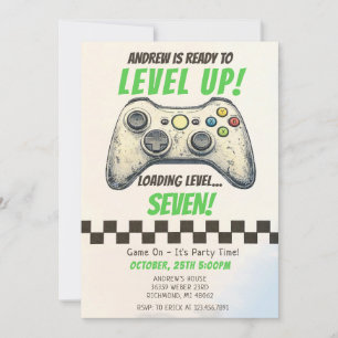 Convite de Aniversário para Meninos Gamers