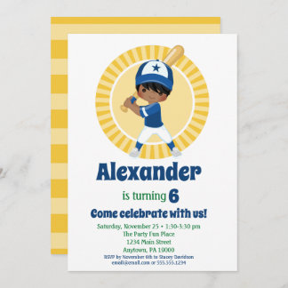 Convite de aniversário para meninos hispânicos do