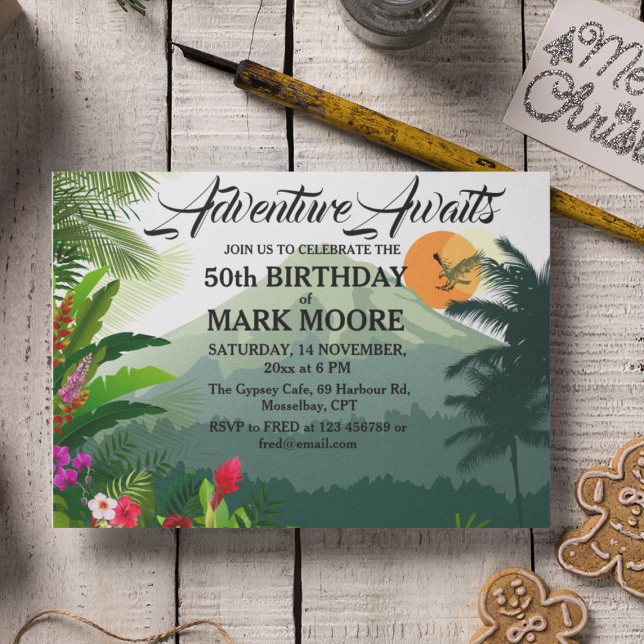 Convite de Aniversário para Montanha e Floresta (Criador carregado)