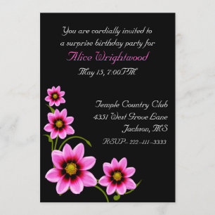 Convite de Aniversário para Mulheres Negras e Rosa