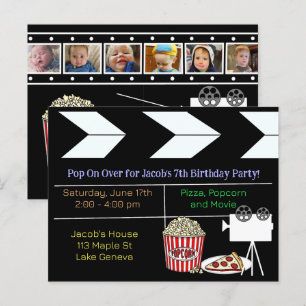 Convite de Aniversário para Noite de Cinema