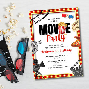 Convite de Aniversário para Noite de Cinema, Festa