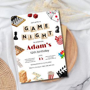 Convite de Aniversário para Noite de Jogos, Noite 