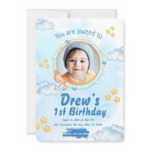 Convite de aniversário para o bebê de 1rua