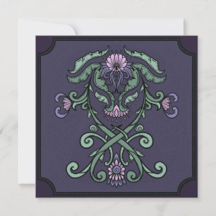 Convite de Aniversário para o Crest Ornamental Gót