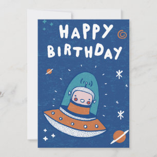 Convite de Aniversário para o Espaço Sideral