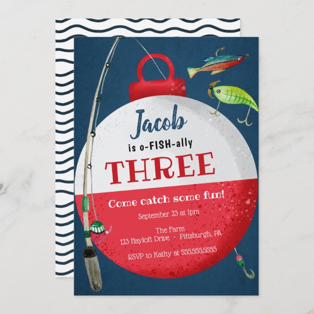 Convite de Aniversário para O-FISH (Frente/Verso)