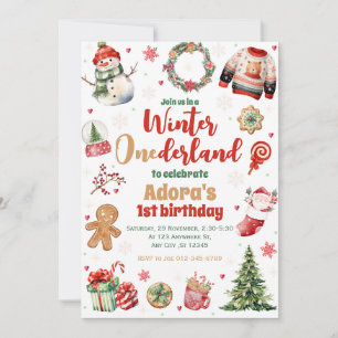 Convite de Aniversário para o inverno OneDerland R