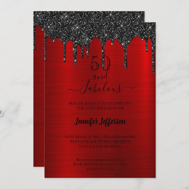 Convite de Aniversário para o Literatura Vermelha  (Frente/Verso)