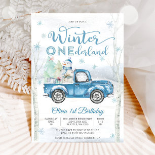 Convite de Aniversário para o Winter ONEderland