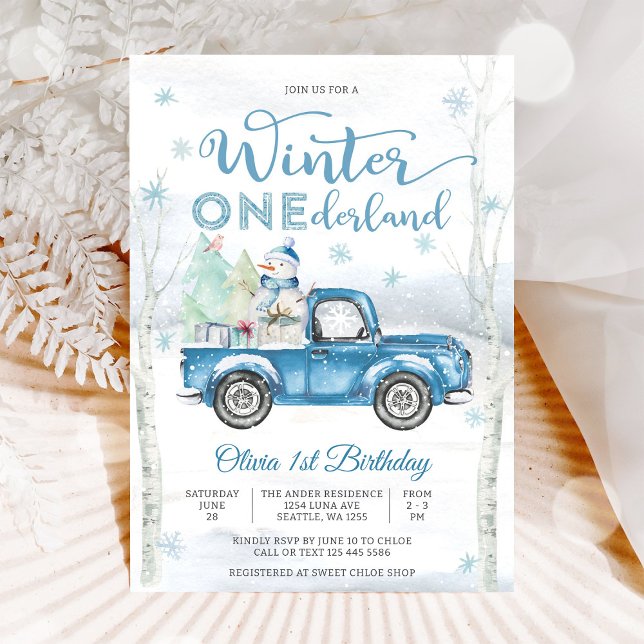 Convite de Aniversário para o Winter ONEderland (Criador carregado)