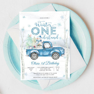 Convite de Aniversário para o Winter ONEderland
