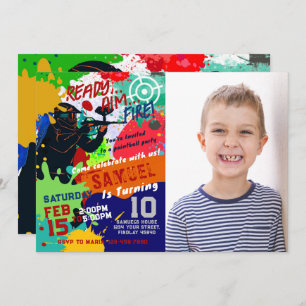 Convite de aniversário para Paintball, Paintball