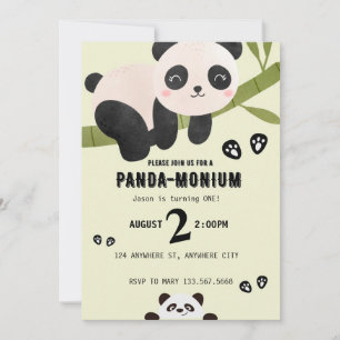 Convite de aniversário para Panda