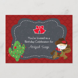 Convite de Aniversário para Papais noeis de vaquei