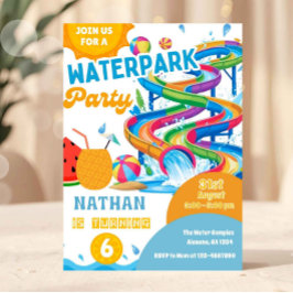 Convite de Aniversário para Parque Aquático Colori