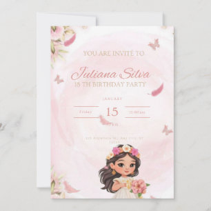Convite de aniversário para pequena princesa 