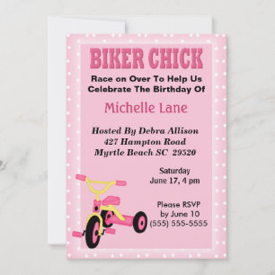 Convite de Aniversário para Pintinhos Biker