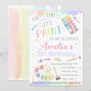 Convite de Aniversário para Pintura