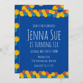 Convite de Aniversário para Pontos de Bola de Boun