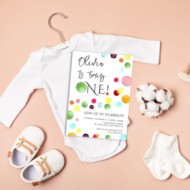 Convite de Aniversário para Pontos do Arco-Íris (Criador carregado)