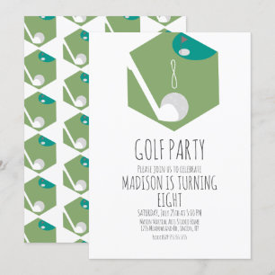 Convite de Aniversário para Quadra de Golfe em Min