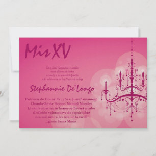 Convite de Aniversário para Quandelier Quinceaner